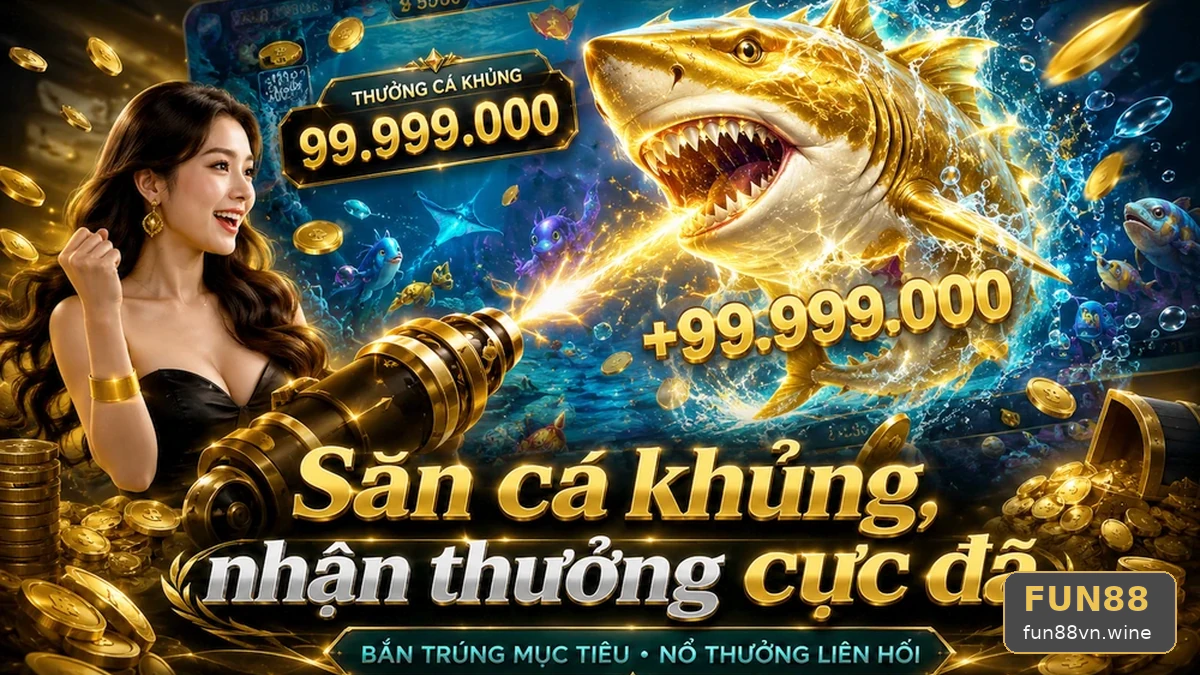 Hiệu ứng nổ hũ trên màn hình bắn cá FUN88 hoạt động ra sao?